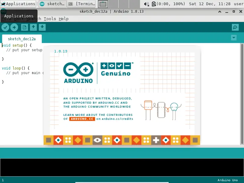 Arduino IDE running on CentOS 8